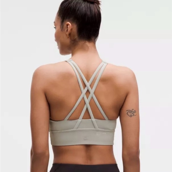 Lululemon Energy High-Neck Longline Ribbed Luxtreme Sports Bra Top Size 6 - Picture 2 of 6